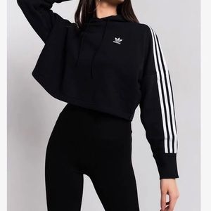 Adidas l cropped hoodie